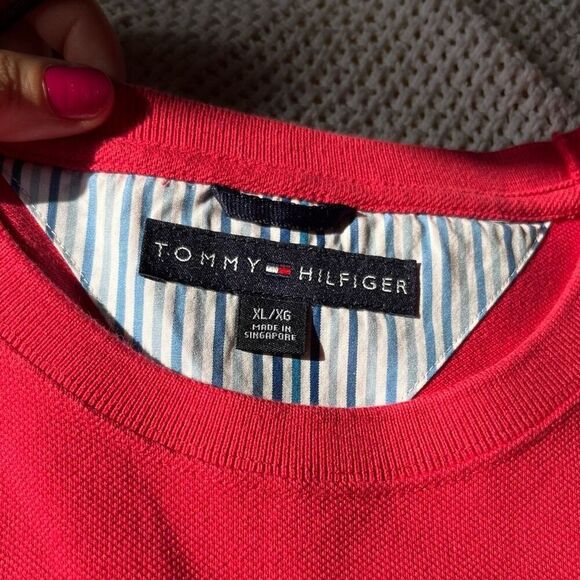 Tommy Hilfiger 90s Pique Cotton Crewneck Shirt XL NWOT – Retro Preppy Polo Style - Picture 11 of 11